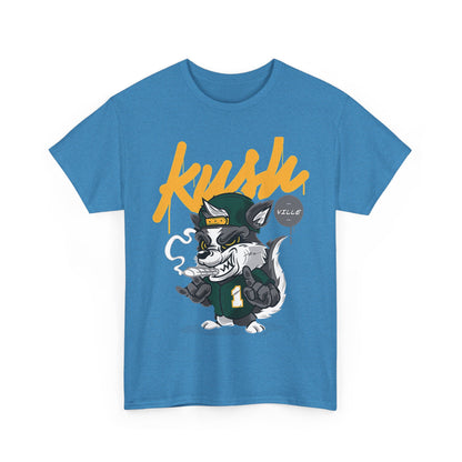 Kush Vibe Unisex Heavy Cotton Tee - Trendy Streetwear Graphic T-Shirt