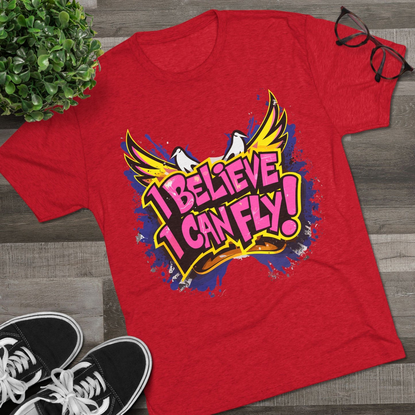 Inspirational Crew Tee - "I Believe I Can Fly" T-Shirt, Motivational Graphic Tee, Unisex Inspirational Wear, Gift for Dreamers, [...]