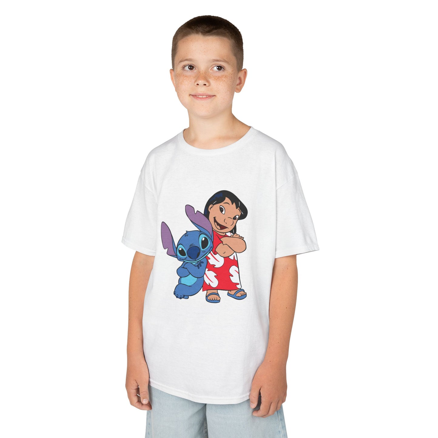 Kids Hawaiian Style T-Shirt with Stitch and Lilo
