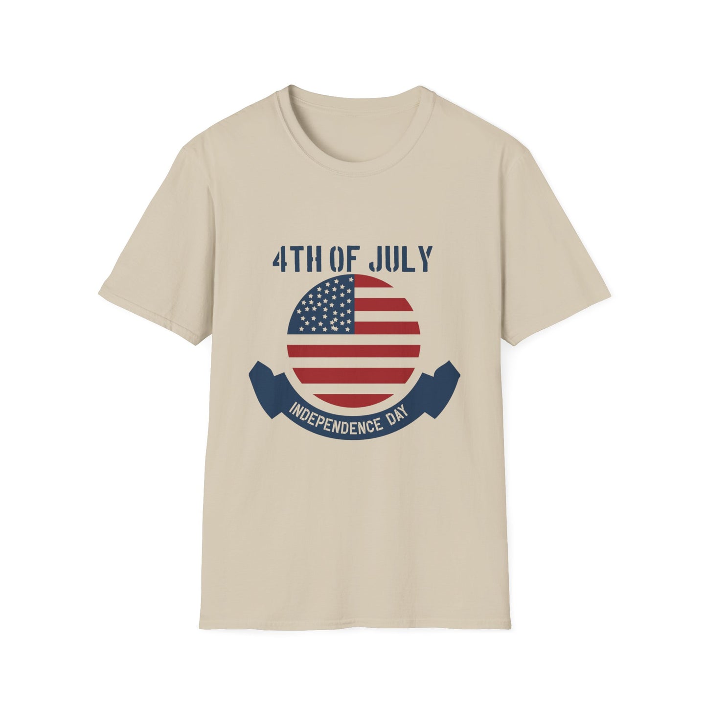 4th of July Unisex Softstyle T-Shirt, Independence Day Tee, Patriotic Shirt, July 4th Celebration Apparel, Summer BBQ Top