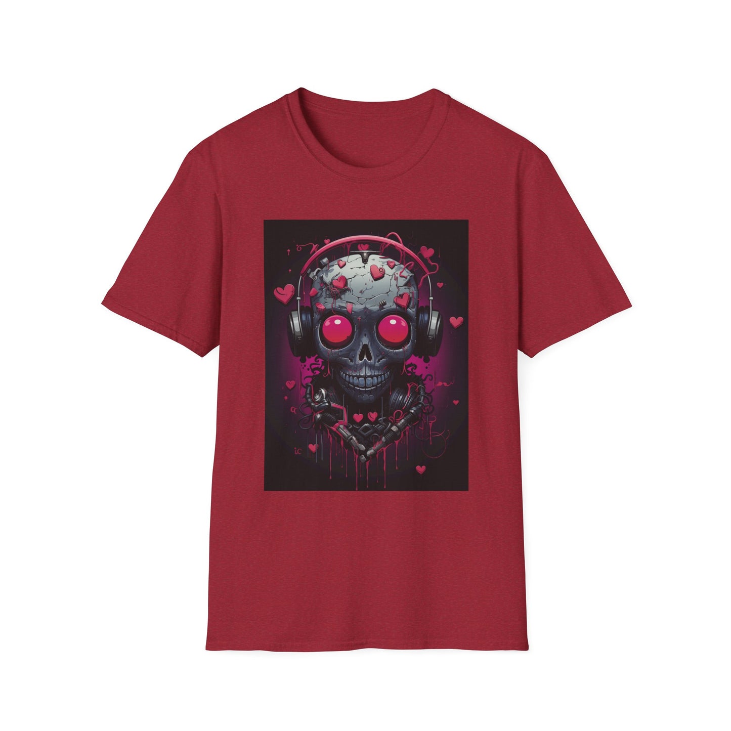 Edgy Skull Graphic T-Shirt with Headphones