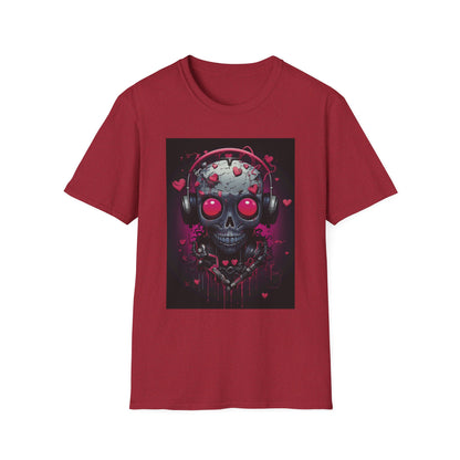 Edgy Skull Graphic T-Shirt with Headphones