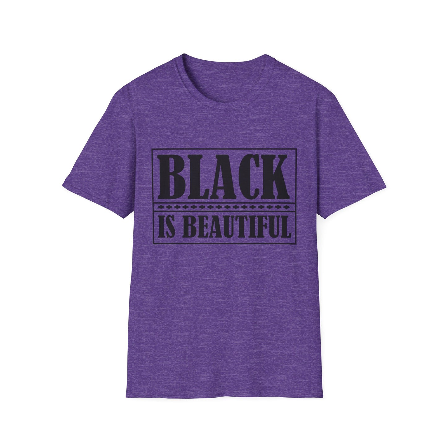 Unisex Softstyle T-Shirt, "Black is Beautiful" Tee, Affirmation Shirt, Everyday Wear, Gift for Activists, Comfort and Style