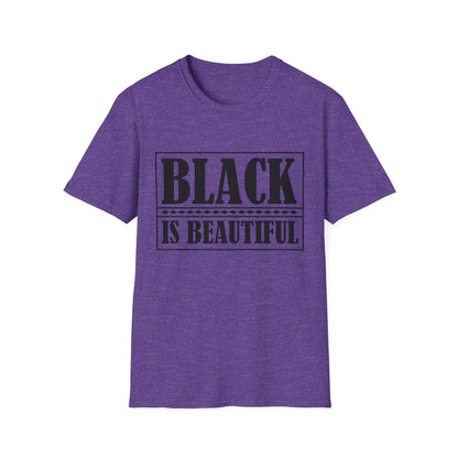 Unisex Softstyle T-Shirt, "Black is Beautiful" Tee, Affirmation Shirt, Everyday Wear, Gift for Activists, Comfort and Style