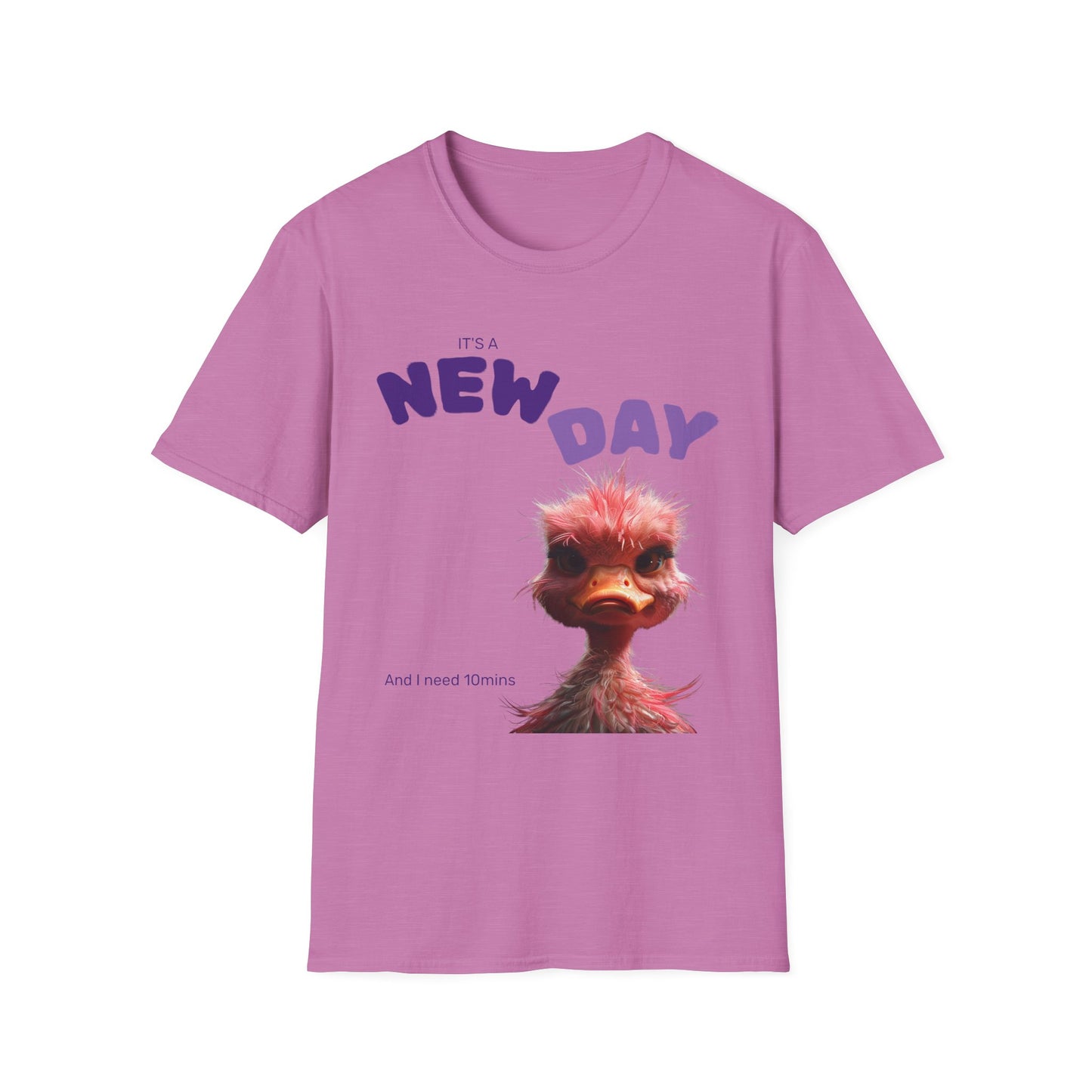 Funny New Day Unisex Softstyle T-Shirt – Perfect for Casual Vibes & Everyday Wear