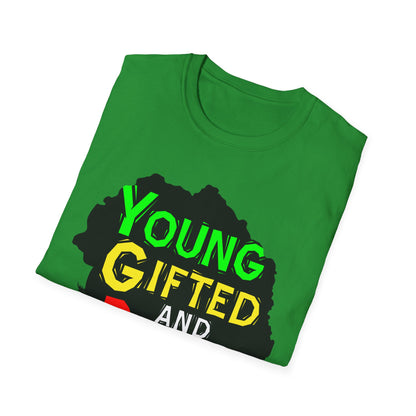 Empowerment Unisex T-Shirt, Young Gifted and Black Graphic Tee, Black History Month Gift, Inspirational Apparel, Casual Everyday Wear