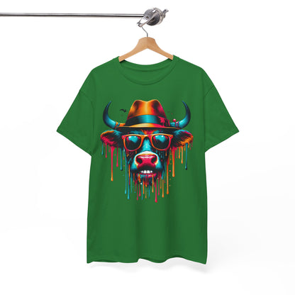 Cool Cow Graphic Unisex Heavy Cotton Tee - Fun Party T-Shirt