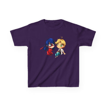 Kids Cute Chibi Characters Tee, Lightweight T-Shirt for Playtime, Gifts for Boys & Girls, Cartoon Lover Apparel, Birthday Outfit