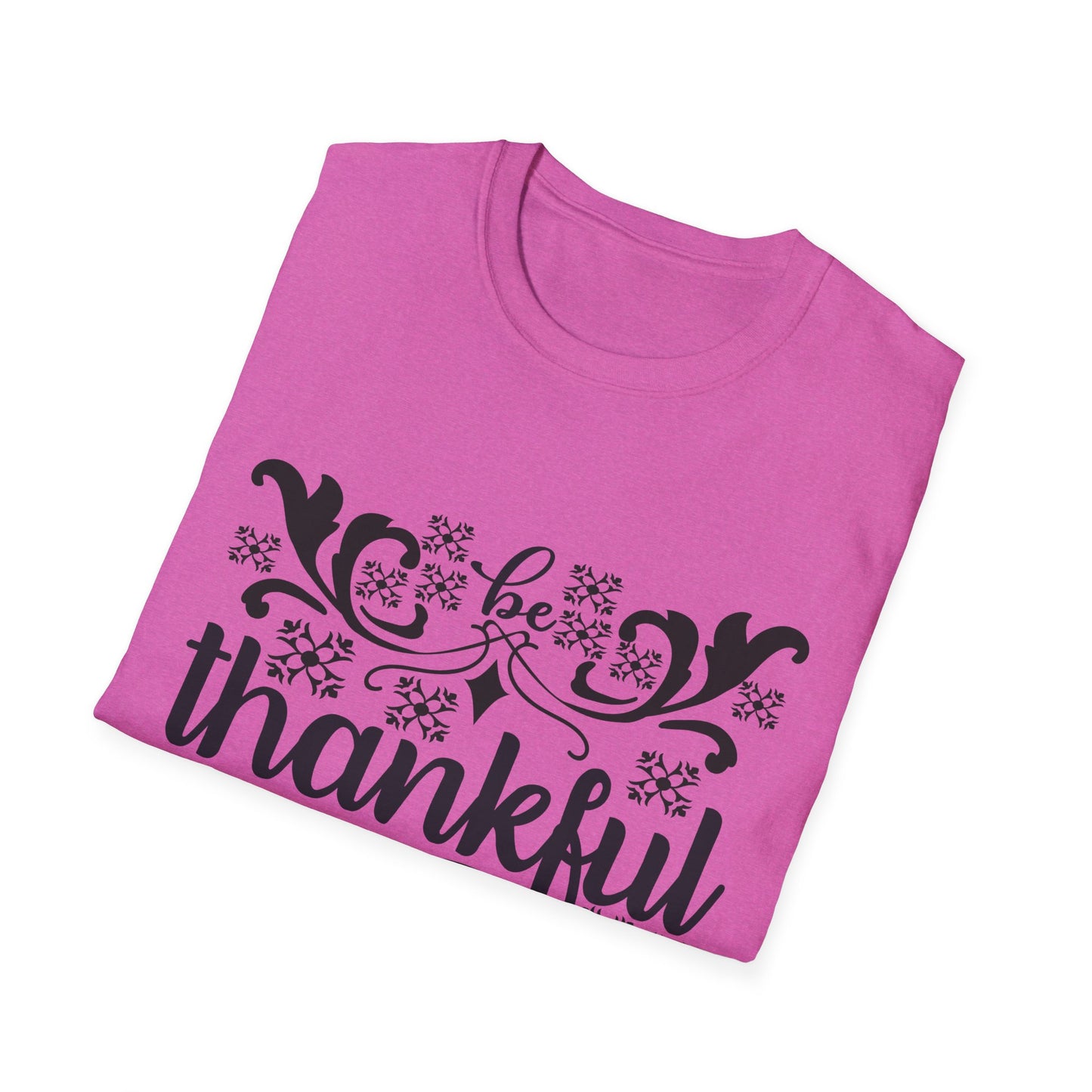 Thankful Unisex Softstyle T-Shirt - Fall Fashion, Thanksgiving Gift, Casual Wear, Gratitude Tees, Everyday Comfort