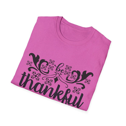 Thankful Unisex Softstyle T-Shirt - Fall Fashion, Thanksgiving Gift, Casual Wear, Gratitude Tees, Everyday Comfort