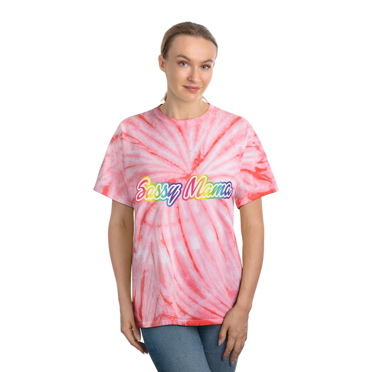 Sassy Mama Tie-Dye Tee - Bright Yellow Fun