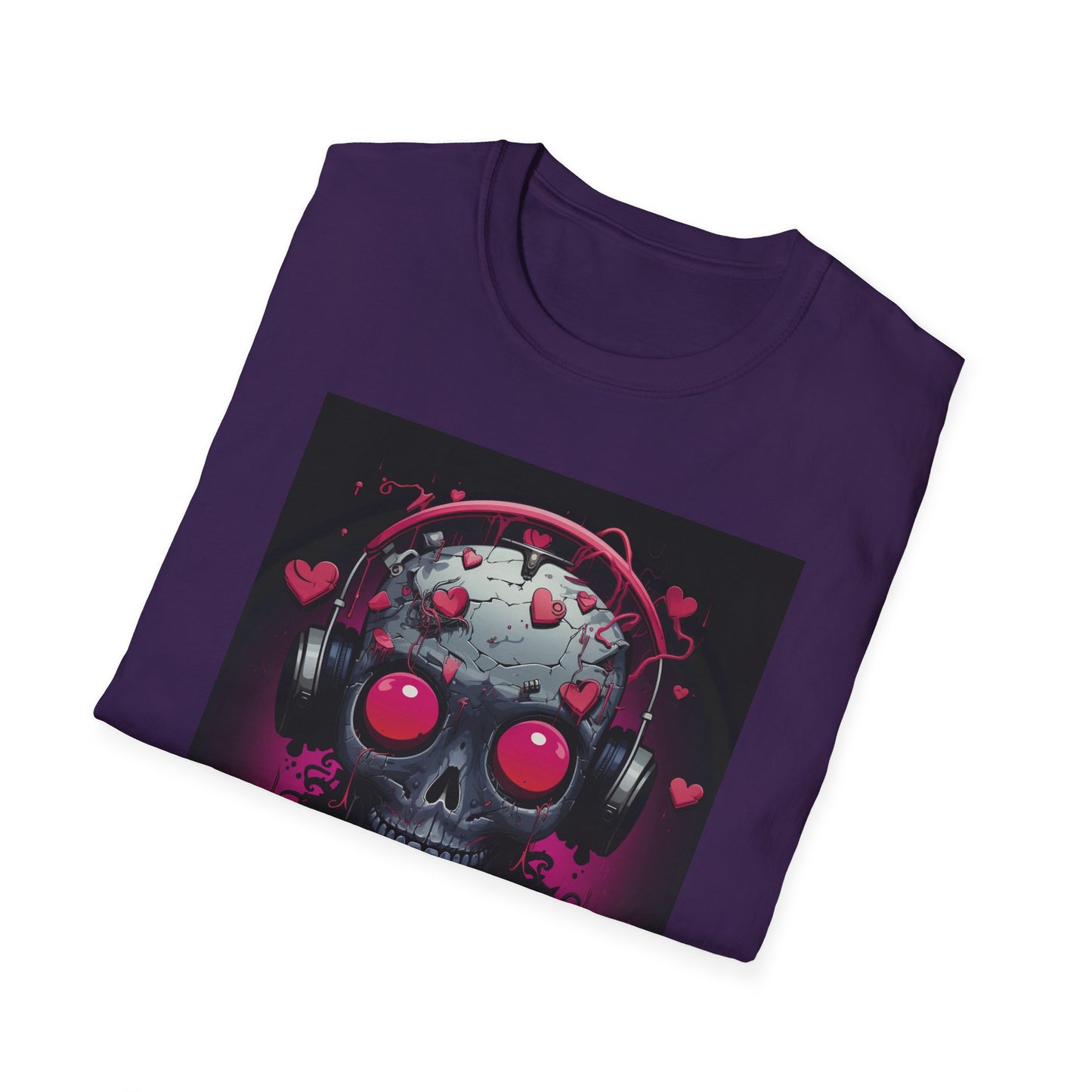 Edgy Skull Graphic T-Shirt with Headphones