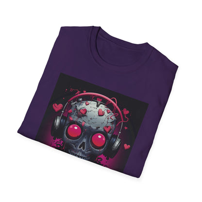 Edgy Skull Graphic T-Shirt with Headphones