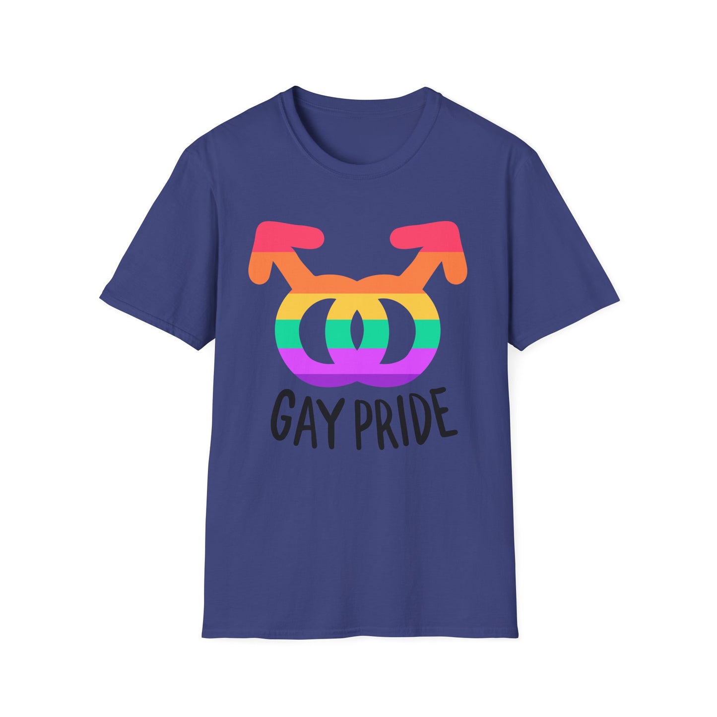 Gay Pride Unisex Softstyle T-Shirt | LGBTQ+ Pride Apparel, Festival Outfits, Gift for Allies, Rainbow Shirt