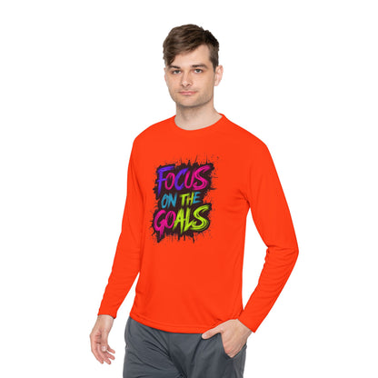 Unisex Long Sleeve Tee - "Focus on the Goals" Motivational Shirt, Fitness Apparel, Activewear, Gift for Athletes, Casual Wear