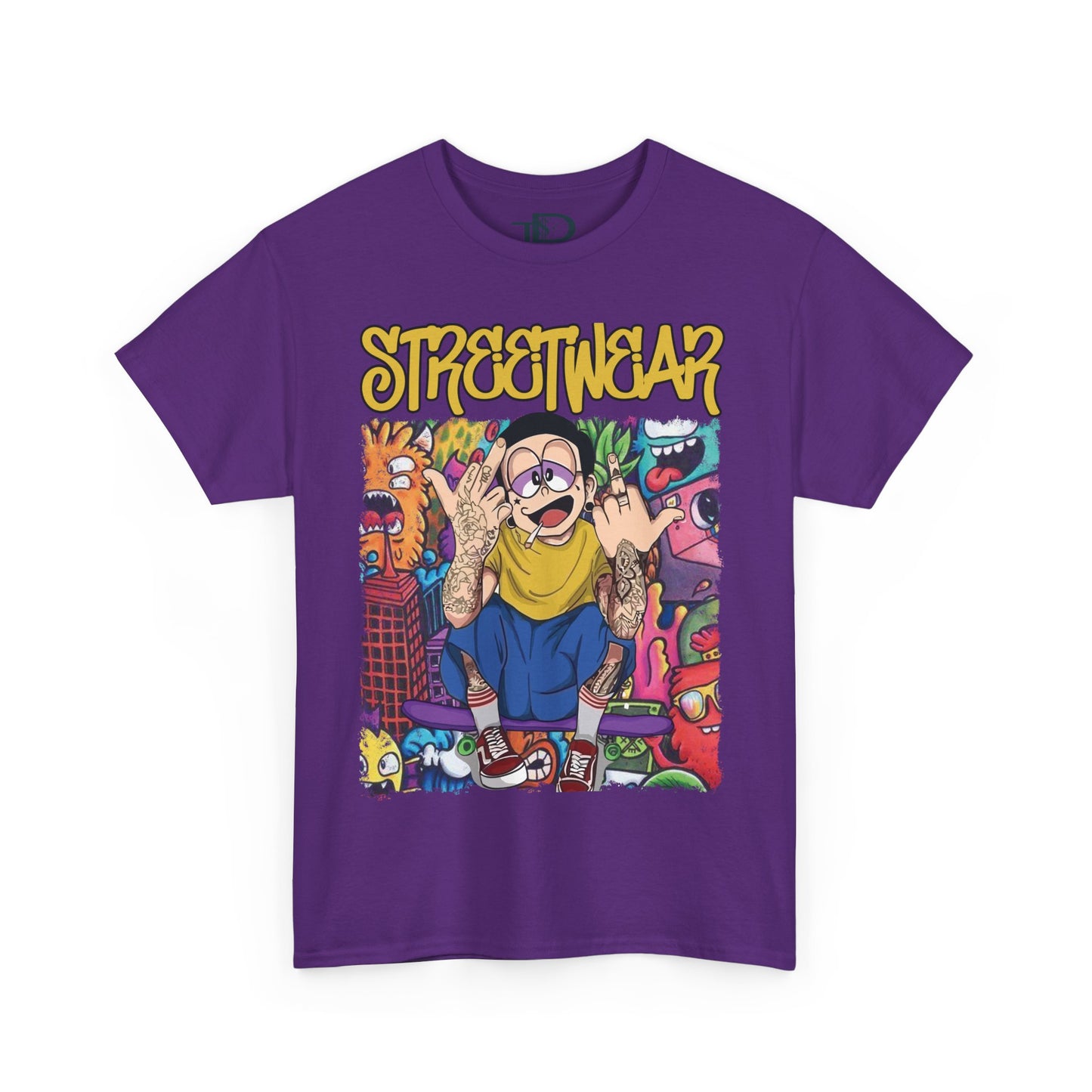 Streetwear Unisex Heavy Cotton Tee - Urban Vibe Graphic T-Shirt