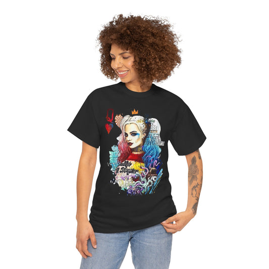 Harley Quinn Inspired Unisex Heavy Cotton Tee - Bold Graphic Design