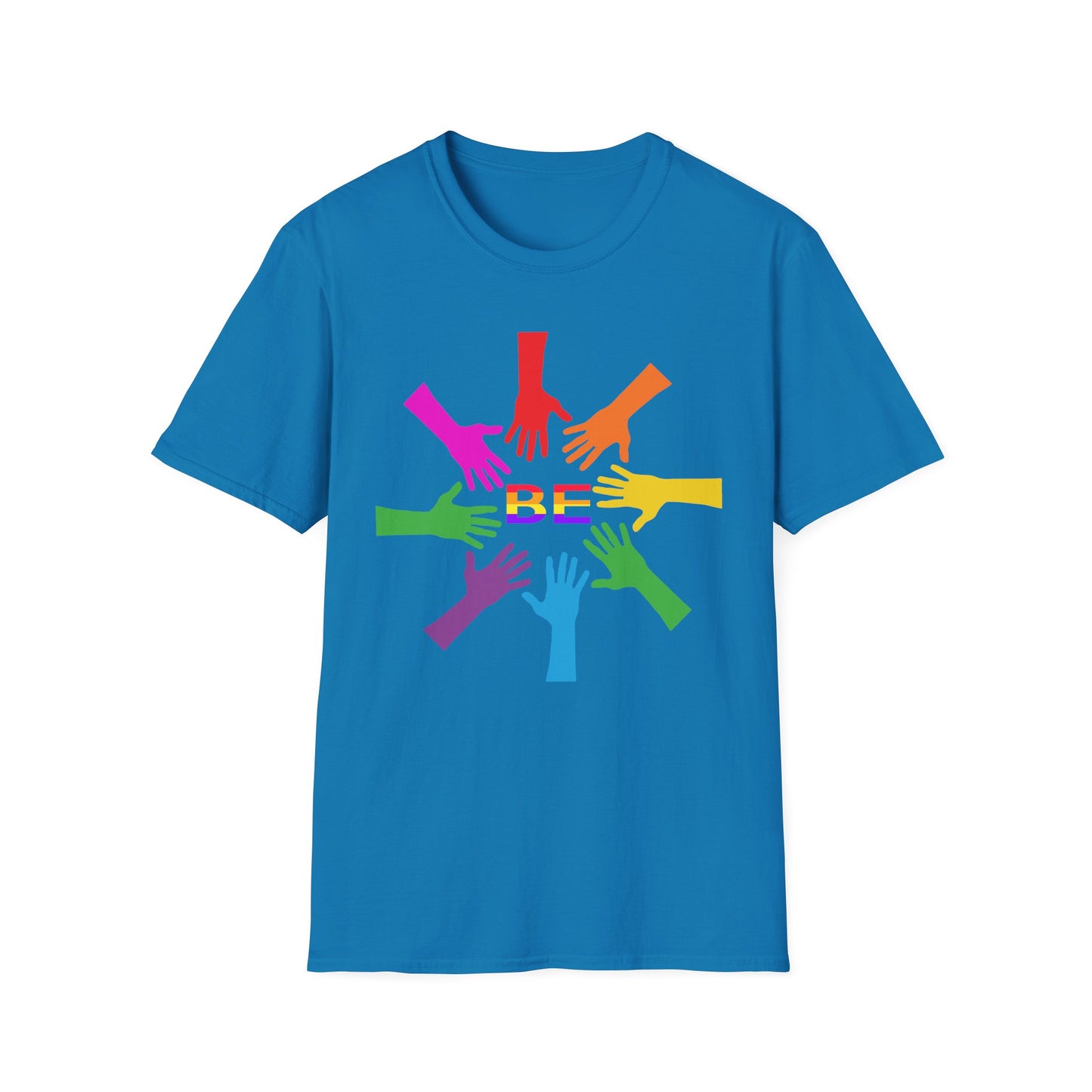 Rainbow Hands Unisex T-Shirt | Be Yourself, Inclusive Apparel, Pride Clothing, Gift for Friends, LGBTQ+ Pride