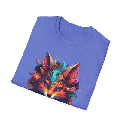Colorful Fox Illustration Unisex T-Shirt - Vibrant Art Tee