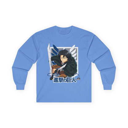 Attack on Titan Mikasa Long Sleeve Tee — Japanese Logo Anime Shirt