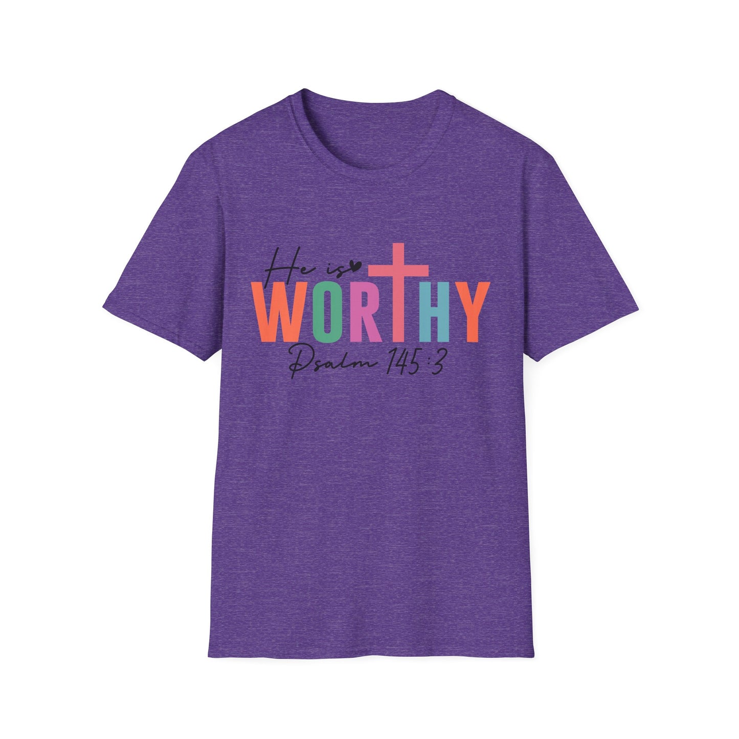 He is Worthy T-Shirt, Unisex Christian Tee, Psalm 145 3 Shirt, Inspirational Gift, Faith-Based Apparel, Church Outfit