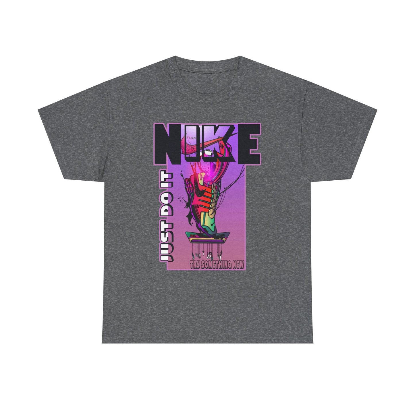 Vintage-Style Nike Unisex Heavy Cotton Tee - Just Do It Graphic Shirt