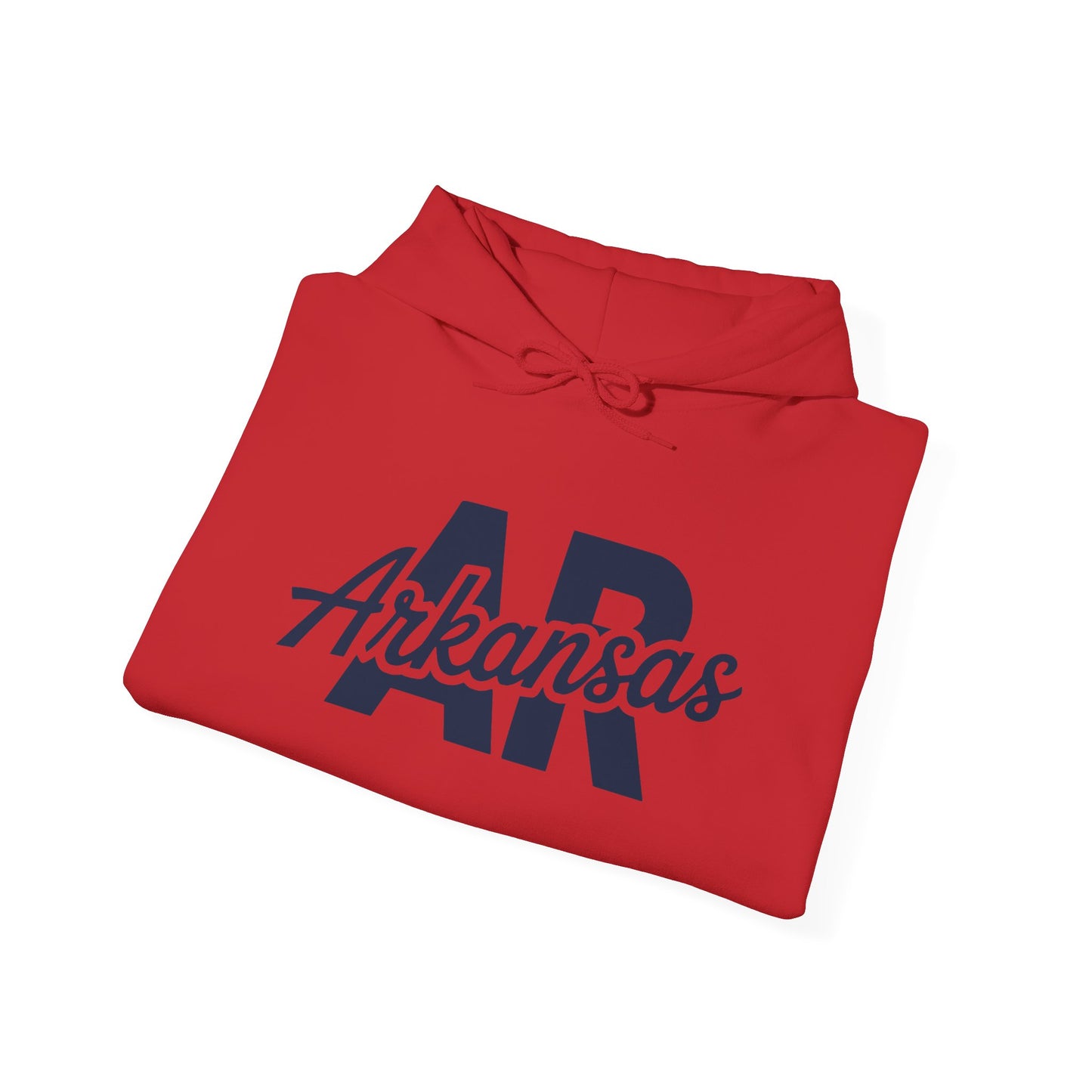 Arkansas AR Script Hoodie — Retro State Pride Pullover