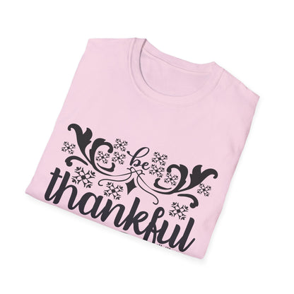 Thankful Unisex Softstyle T-Shirt - Fall Fashion, Thanksgiving Gift, Casual Wear, Gratitude Tees, Everyday Comfort