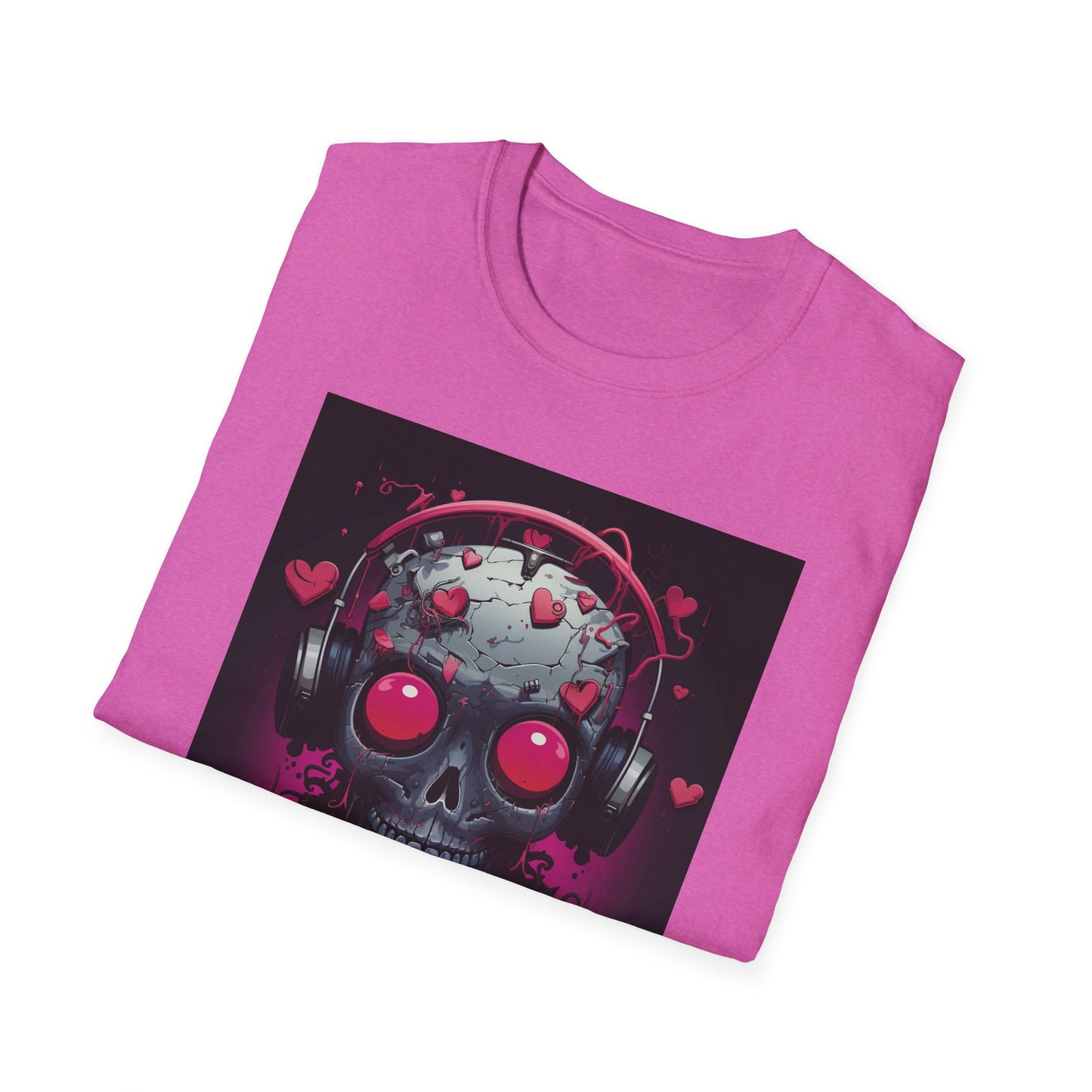 Edgy Skull Graphic T-Shirt with Headphones