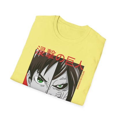 Anime-Inspired Unisex T-Shirt, Eren Yeager Graphic Tee, Casual Streetwear, Gift for Fans, Unique Graphic Shirt