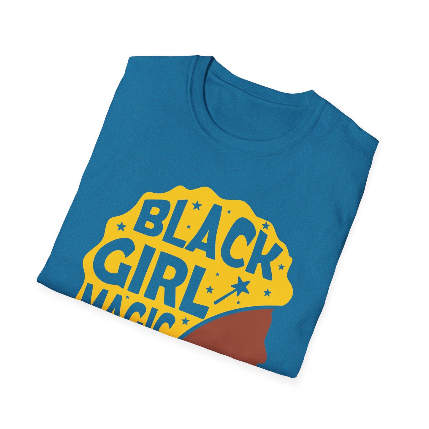 Empowerment Tee: Black Girl Magic Unisex Softstyle T-Shirt, Affirmation Shirt, Gift for Her, Inspirational Apparel, Cultural Pride Wear