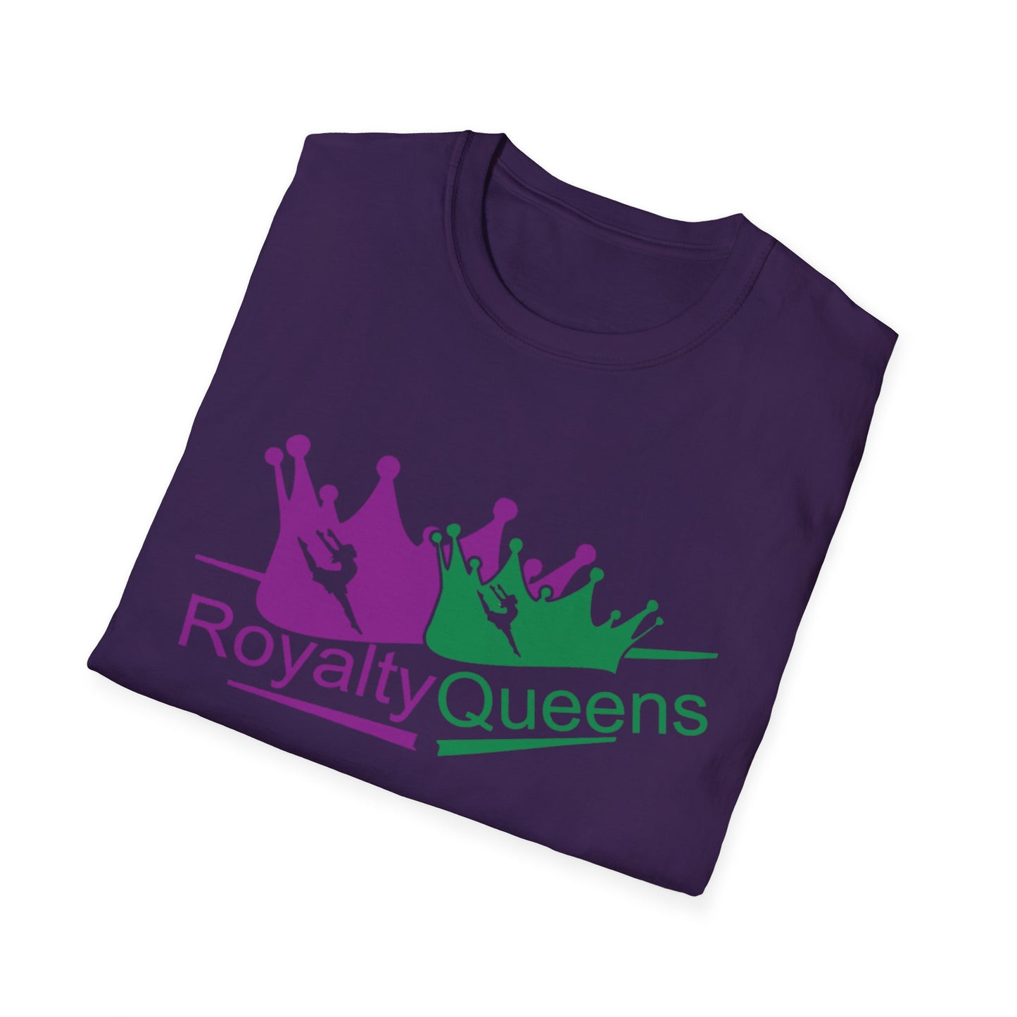 Royalty Queens T-Shirt, Unisex Softstyle Tee for Celebrations, Birthday Gifts, Empowerment Wear, Casual Fashion, Crown Design