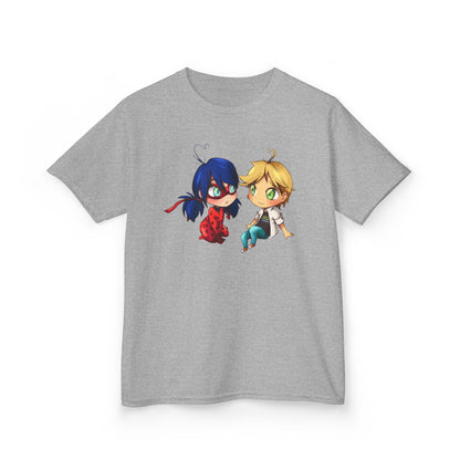 Kids Cute Chibi Characters Tee, Lightweight T-Shirt for Playtime, Gifts for Boys & Girls, Cartoon Lover Apparel, Birthday Outfit