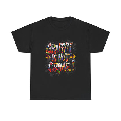 Craft is Not a Crime Unisex Heavy Cotton Tee, Graffiti Art Shirt, Streetwear, Gift for Artists, Art Lover's Top, Trendy Graphic Tee