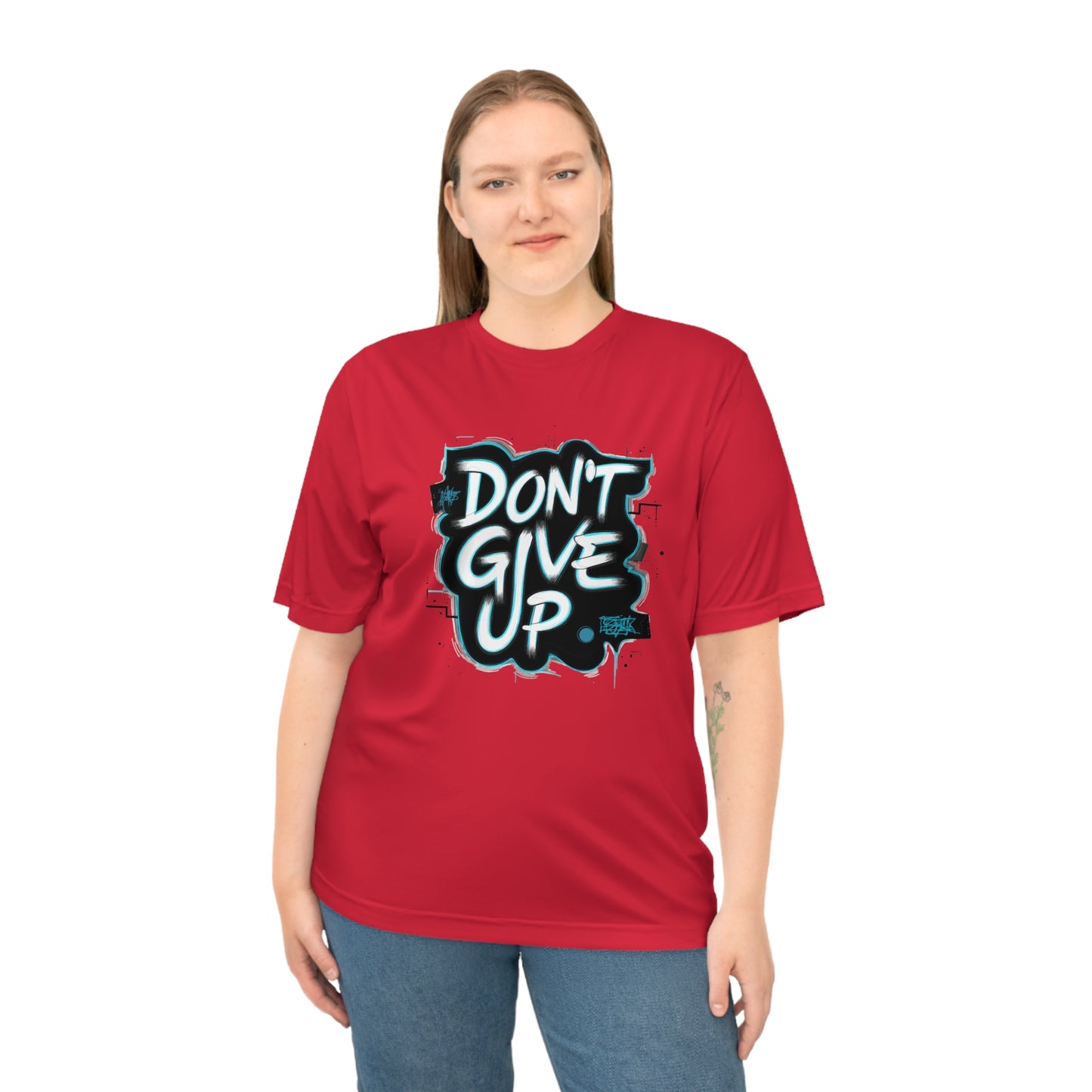 Motivational Graphic T-shirt - Unisex Sport Tee with 'Don't Give Up' Design, Fitness Wear, Gym Shirt, Inspirational Clothing, Workout [...]