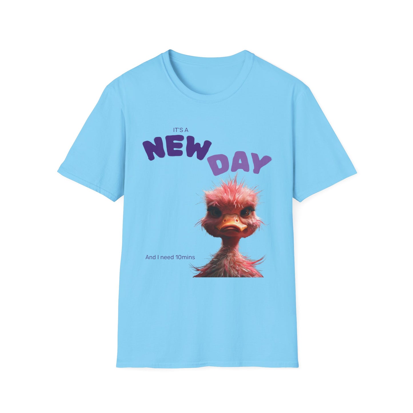 Funny New Day Unisex Softstyle T-Shirt – Perfect for Casual Vibes & Everyday Wear