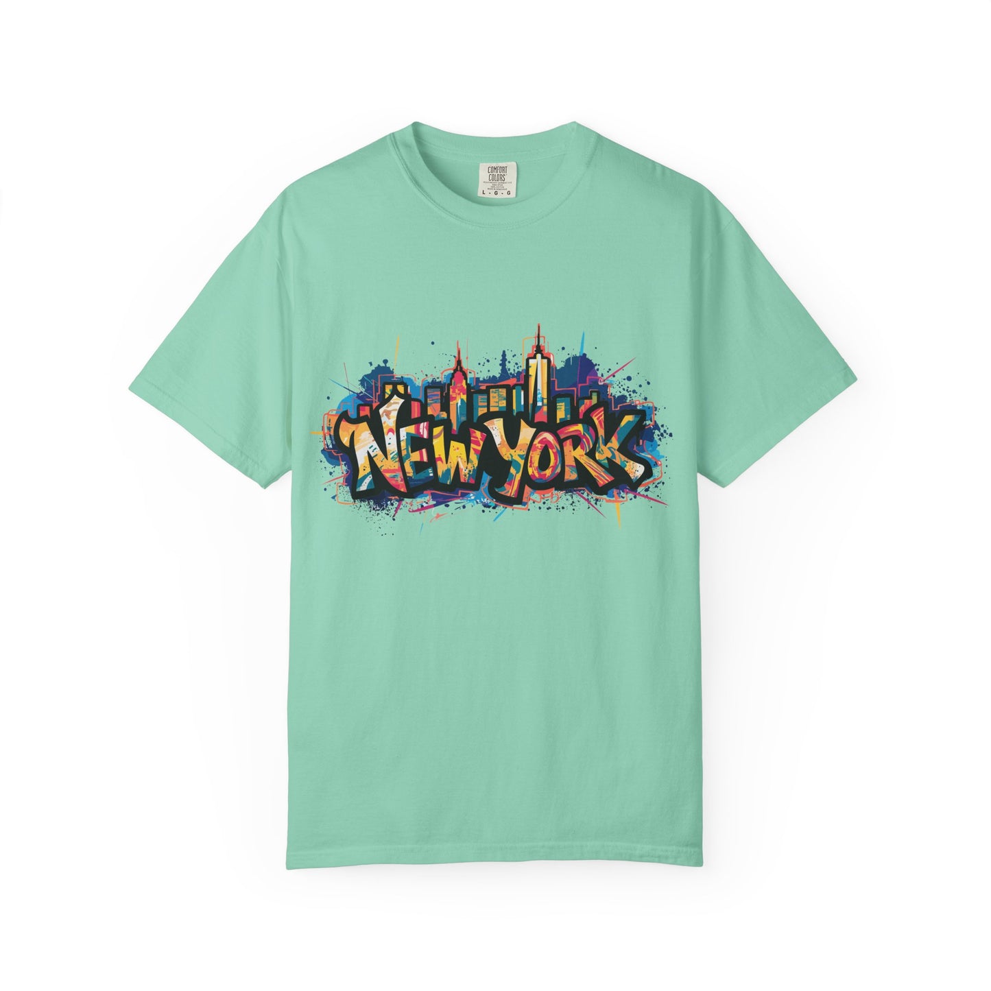 Colorful New York Graffiti T-Shirt, Streetwear Tee, City Vibe Shirt, Travel Souvenir Gift, Urban Fashion, Summer Outfit