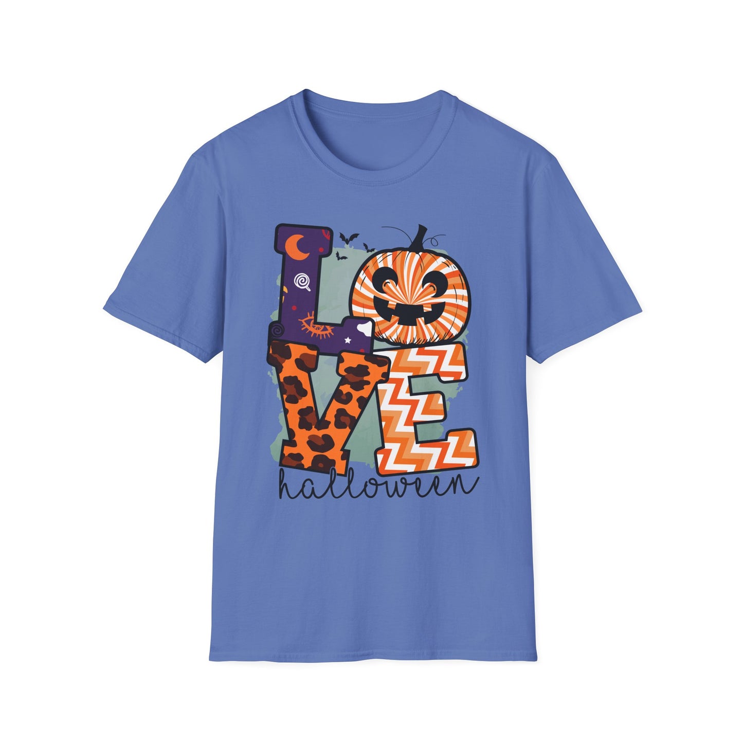 Halloween Love T-Shirt | Unisex Softstyle Tee for Fall | Spooky Season Apparel | Cute Halloween Shirt | Gift for Ghost Lovers