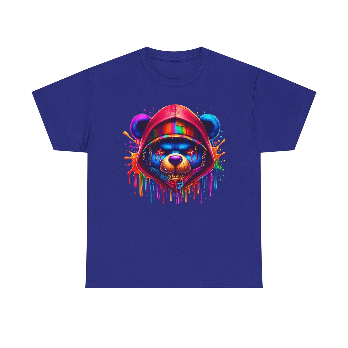 Colorful Graffiti Bear Unisex Heavy Cotton Tee