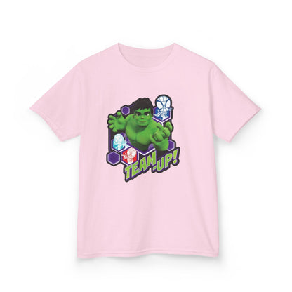 Hulk Team Up Kids Tee, Superhero Shirt, Fun Cotton Tee, Birthday Gift, Team Up T-Shirt, Kids Party Apparel