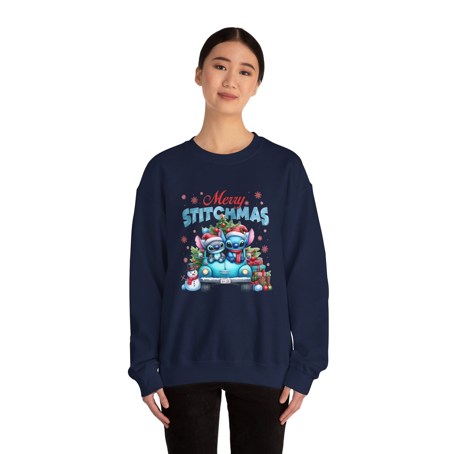 Merry Stitchmas Sweatshirt – Cute Stitch Holiday Crewneck