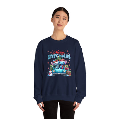 Merry Stitchmas Sweatshirt – Cute Stitch Holiday Crewneck