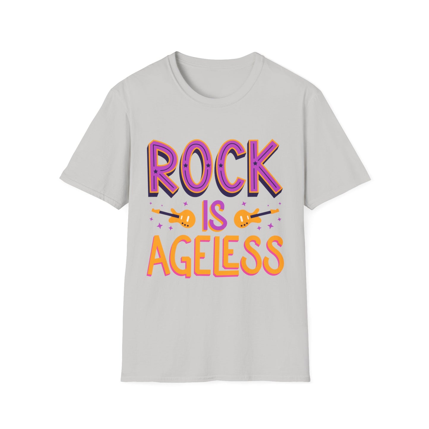 Rock is Ageless T-Shirt | Unisex Softstyle Tee for Music Lovers, Festival Wear, Gift for Musicians, Retro Apparel
