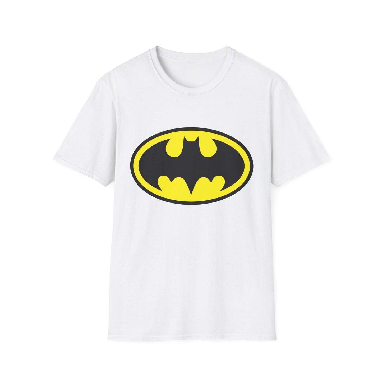 Batman Logo Unisex Softstyle T-Shirt | Fun Graphic Tee for Fans | Perfect Gift for Birthdays, Comic Con, Halloween