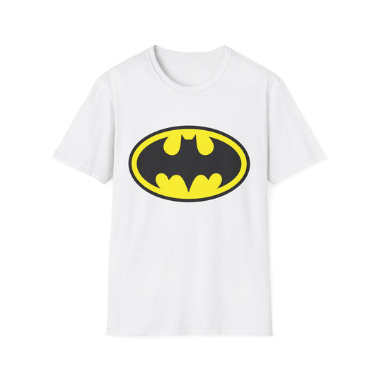 Batman Logo Unisex Softstyle T-Shirt | Fun Graphic Tee for Fans | Perfect Gift for Birthdays, Comic Con, Halloween