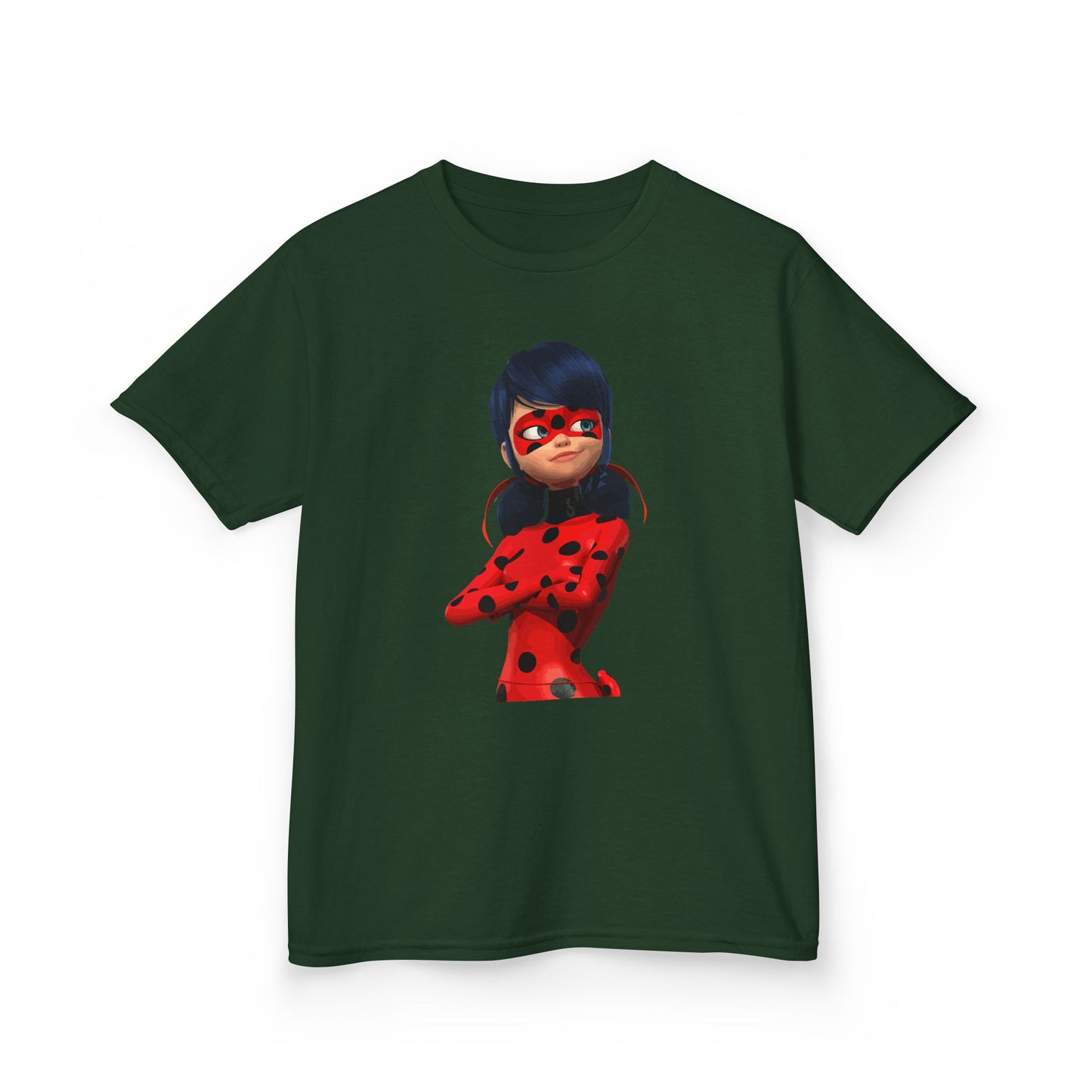 Cool Ladybug Superhero Kids Heavy Cotton Tee | Fun and Playful Design for Young Heroes