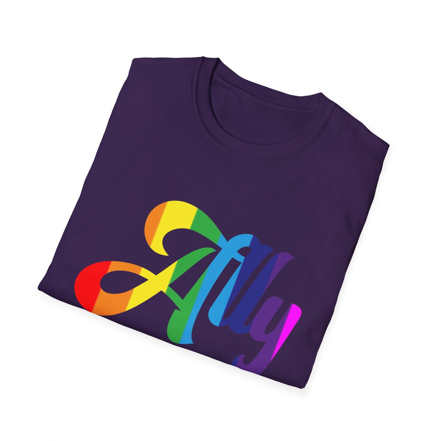 Pride Ally T-Shirt, Unisex Tee for LGBTQ+ Support, Softstyle Shirt for Everyday Wear, Gift for Allies