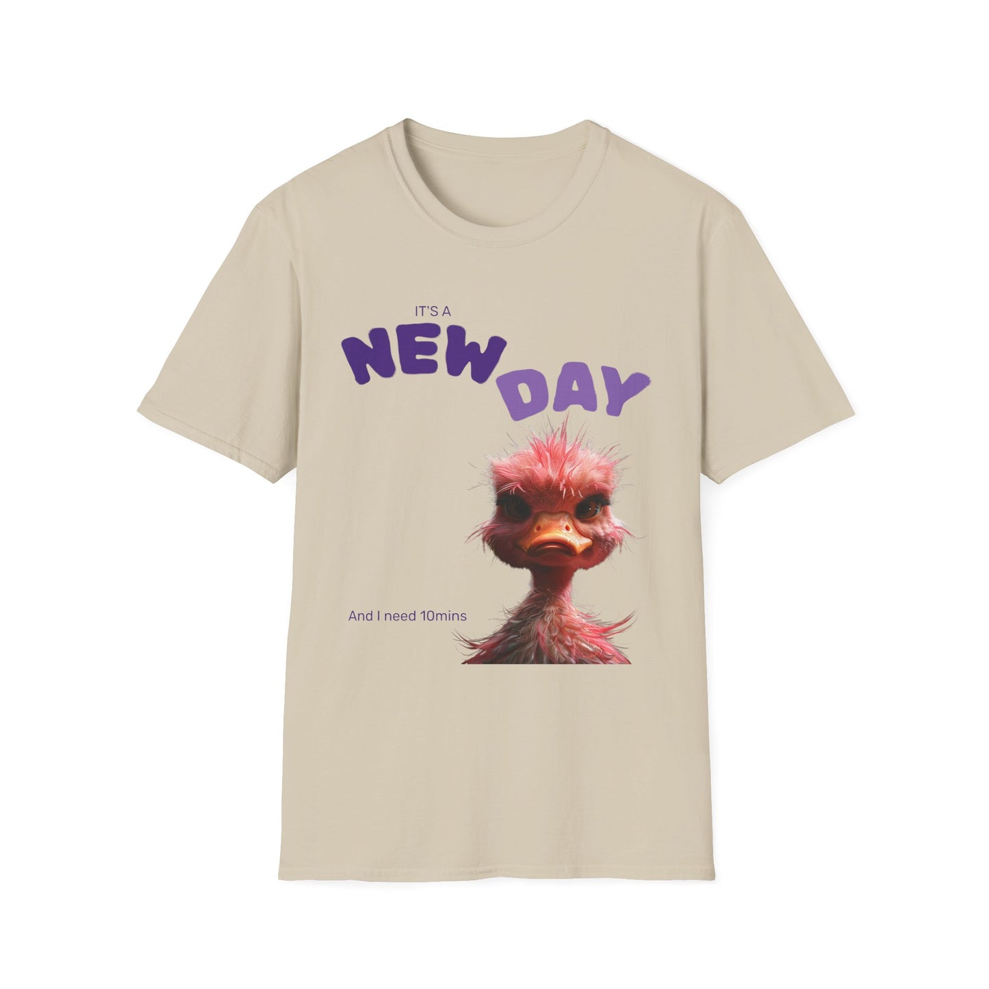 Funny New Day Unisex Softstyle T-Shirt – Perfect for Casual Vibes & Everyday Wear