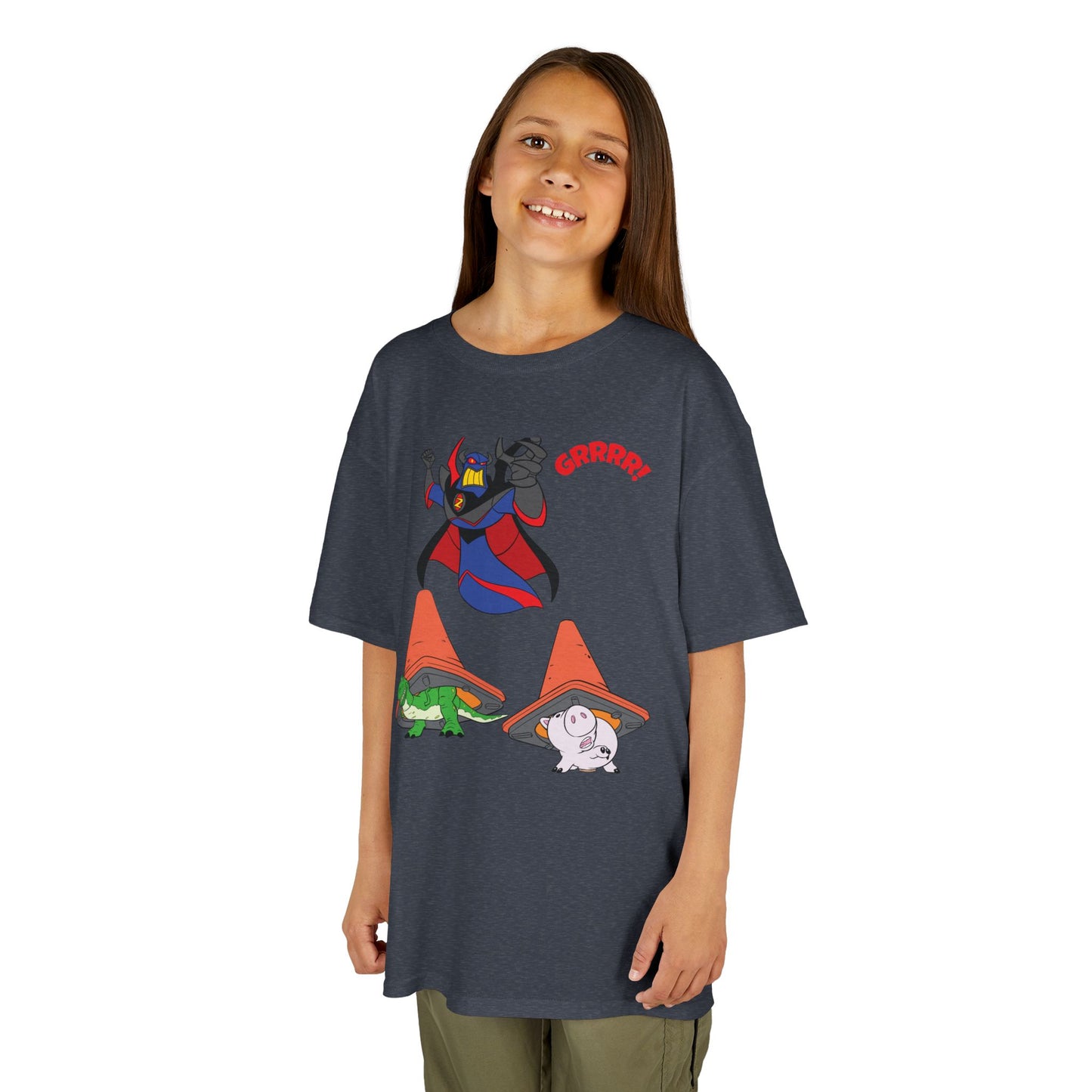 Kids Cartoon Battle Tee - Fun & Unique Grrr! Design