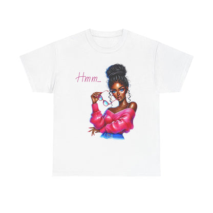 Expressive Aesthetic Tee – 'Hmm...' Design for Trendsetters